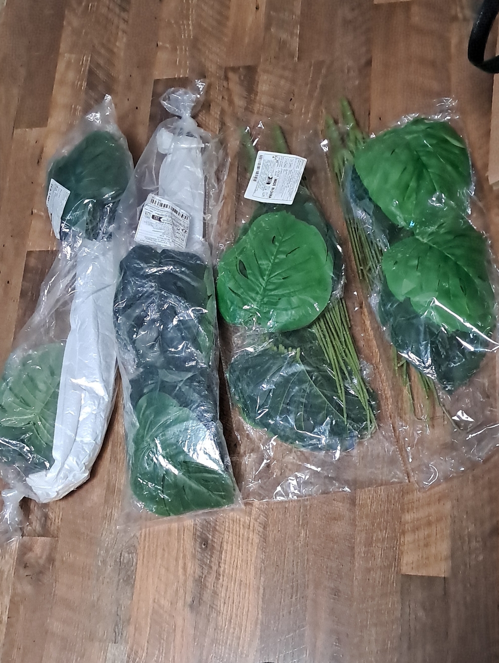 Artificial Monstera Leaves Pack - Bright Green